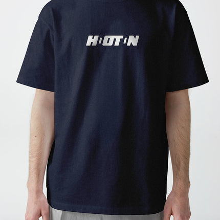 maglietta in cotone blue con logo HOTN uomo
